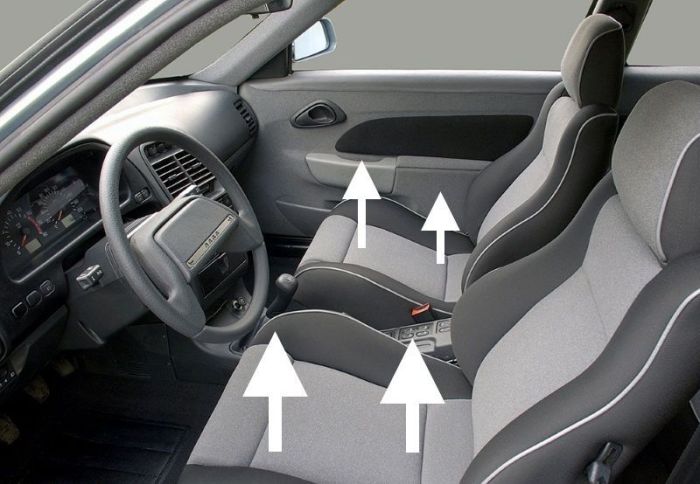 Если высота сидений не регулируется, то у «длинноногих» и «коротконогих» водителей посадка будет далеко не самой удобной. | Фото: лада2111.рф. Если высота сидений не регулируется, то у «длинноногих» и «коротконогих» водителей посадка будет далеко не самой удобной. | Фото: лада2111.рф.